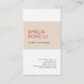 Linen Modern Minimalist Professional Plain Visitekaartje (Voorkant)