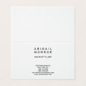 Linen Modern Minimalist Professional Plain White Visitekaartjes (Buitenkant ongevouwen)