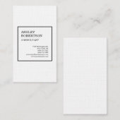 Linen Modern Plain Professional Trendy Minimalist Visitekaartje (Voorkant / Achterkant)