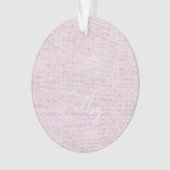 Linen Pastel Rose Baby Nom de la fille Birthdate S (devant)
