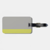 Linen Plain Gray Modern minimalist Professional Bagagelabel (Achterkant horizontaal)