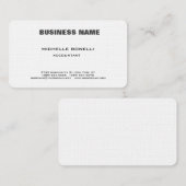 Linen Professional Modern Elegant Minimalist Plain Visitekaartje (Voorkant / Achterkant)