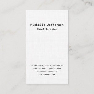 Linen Professional Plain Stijlvol Modern Minimalis Visitekaartje