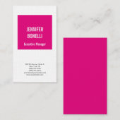 Linen professioneel minimalistisch modern roze wit visitekaartje (Voorkant / Achterkant)