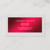 Linen Red Gray Lined Trendy Professional Modern Visitekaartje (Achterkant)