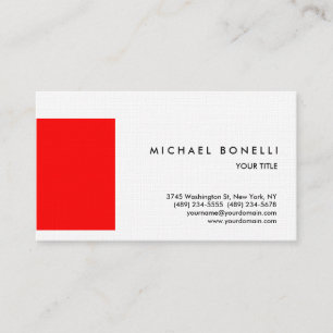 Linen Red Stripe Professional Visitekaartje