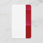 Linen Red White Minimalist Professional Plain Visitekaartje (Achterkant)