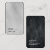 Linen Simple Plain Grey Trendy Modern minimalist Visitekaartje (Voorkant / Achterkant)