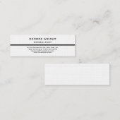 Linen Skinny Plain Simple Attractive Minimalist Mini Visitekaartje (Voorkant / Achterkant)