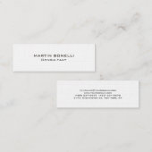 Linen Special Unique Clear Consultant Modern Mini Visitekaartje (Voorkant / Achterkant)