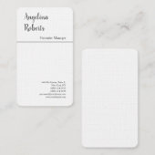 Linen trendy script professionele platte minimalis visitekaartje (Voorkant / Achterkant)