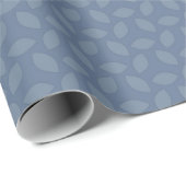 Linen Two Tone Dusty Blue Kerstmis Cadeaupapier (Rol Hoek)