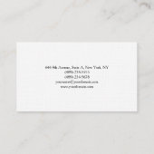 Linen Unieke originele platte minimalistische rode Visitekaartje (Achterkant)