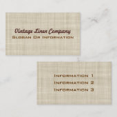 Linen-Visitekaartjes Visitekaartje (Voorkant / Achterkant)