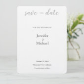 Linen Wedding Professional Minimalist Modern Plain Save The Date (Staand voorkant)