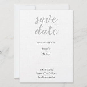 Linen Wedding Professional Minimalist Modern Plain Save The Date