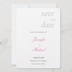 Linen Wedding Professional Minimalist Modern Plain Save The Date