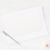 Linen White Rechthoekige Sticker (Envelop)