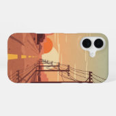 Lines Into Distance iPhone 16 Hoesje (Achterkant horizontaal)