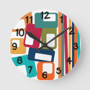 Lines & Rectangles Ronde Klok