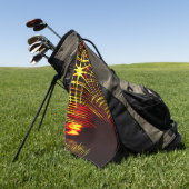 Lines that repeat in wave and light effect? golfhanddoek (Groen)