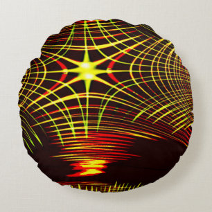 Lines that repeat in wave and light effect? rond kussen