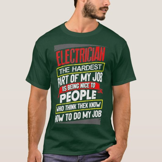 Linesman Wireman Facts Elektricien Onderdeel T-shirt (Voorkant)