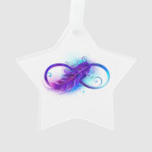 L'infini avec plume violette (dos)