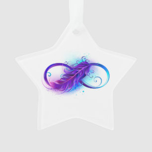 L'infini avec plume violette