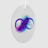 L'infini avec plume violette (devant)