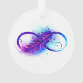 L'infini avec plume violette (dos)