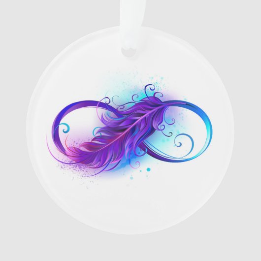 L'infini avec plume violette (devant)