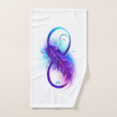 L'infini avec plume violette (Serviette à main)