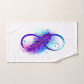 L'infini avec plume violette (Serviette à main)