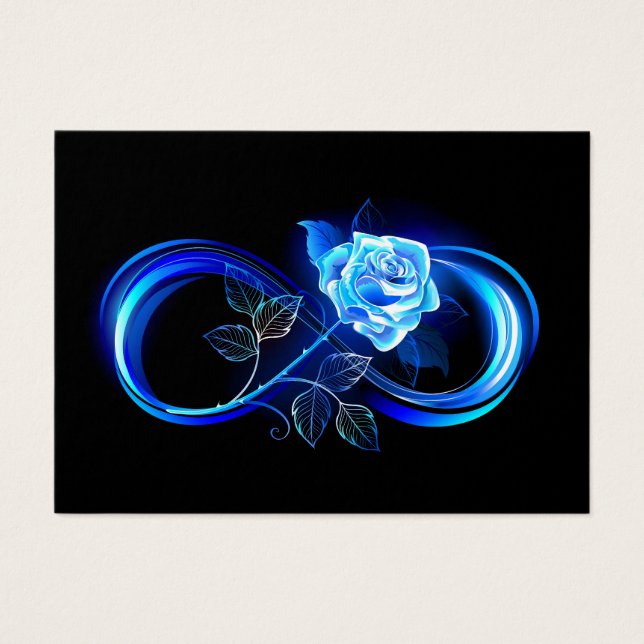 L'infini lumineux avec une rose bleue (Devant)