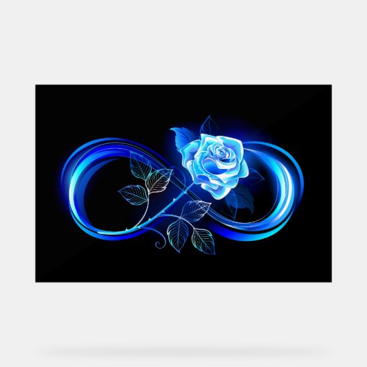 L'infini lumineux avec une rose bleue (Recto)