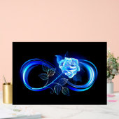 L'infini lumineux avec une rose bleue (Mariage)