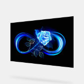 L'infini lumineux avec une rose bleue (Angle)