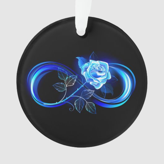 L'infini lumineux avec une rose bleue (devant)