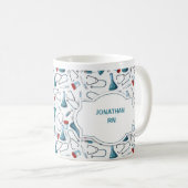 L'Infirmière Blanche Scrubs Personnalisé Café Mug (Devant droit)