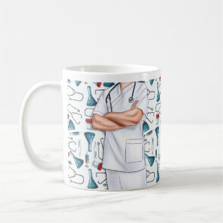 L'Infirmière Blanche Scrubs Personnalisé Café Mug