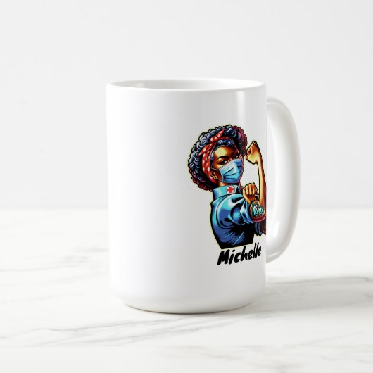 L'infirmière Rosie le Riveter Mug (Devant droit)