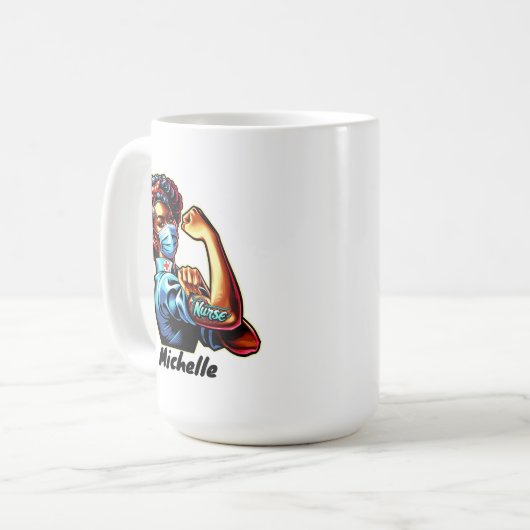 L'infirmière Rosie le Riveter Mug (Devant gauche)