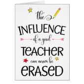 L'influence d'un bon enseignant ne peut jamais s'e (Devant)