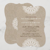 Linge beige Invitation dentelle blanche Fête des m (Devant / Derrière)