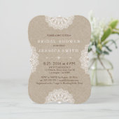 Linge beige Invitation dentelle blanche Fête des m (Debout devant)