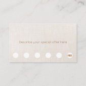 Linge Beige Simple 6 Punch Fidélité du client (Dos)