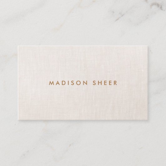 Linge Beige Simple 6 Punch Fidélité du client (Devant)