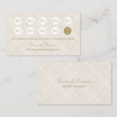 Linge Beige Simple Élégant Script Or Fidélité (Devant / Derrière)