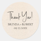 Linge beige Simple Script Welcome Sticker (Devant)